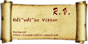 Révész Viktor névjegykártya