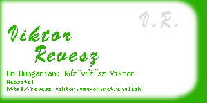 viktor revesz business card